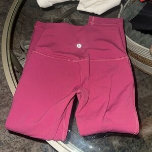Pink Lululemon Leggings 23”